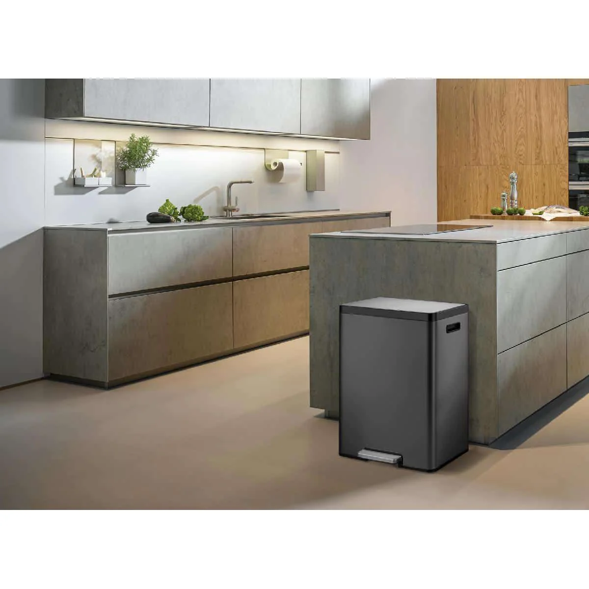 Ecocasa II Recycling Pedal Bin 30L+30L - Image 6