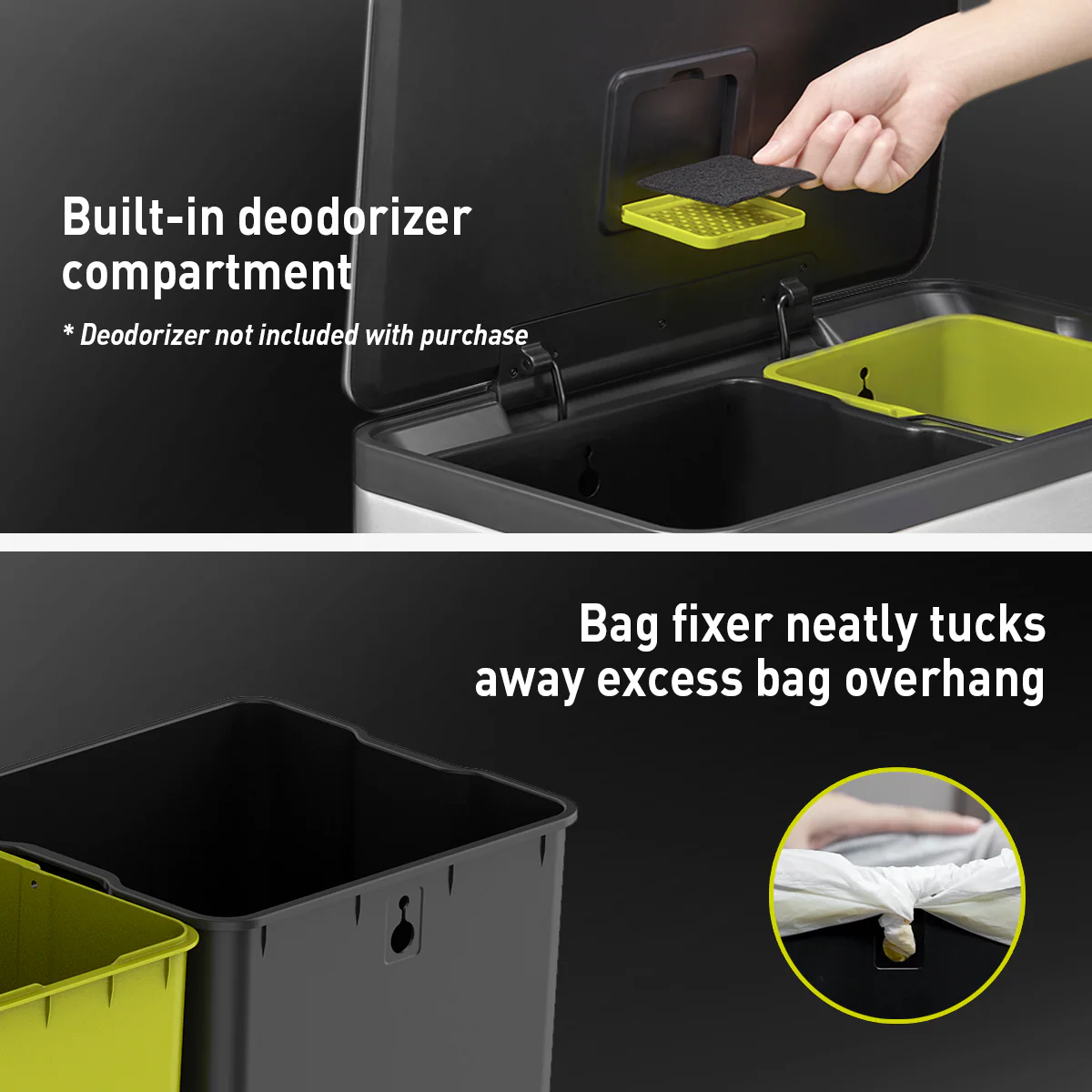 Ecocasa II Recycling Pedal Bin 36L+24L - Image 11