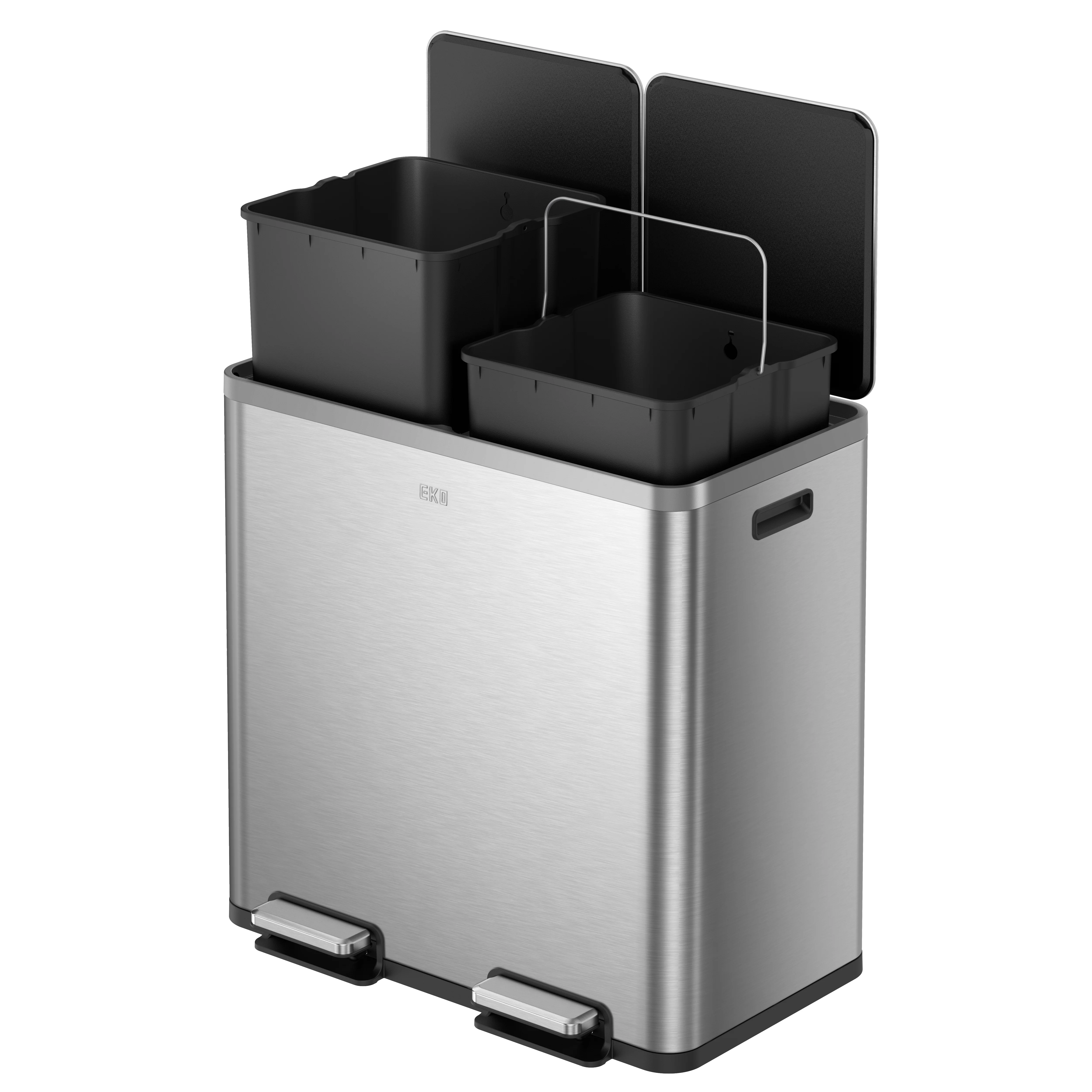 Ecocasa Plus Recycling Pedal Bin 40+40L - Image 4