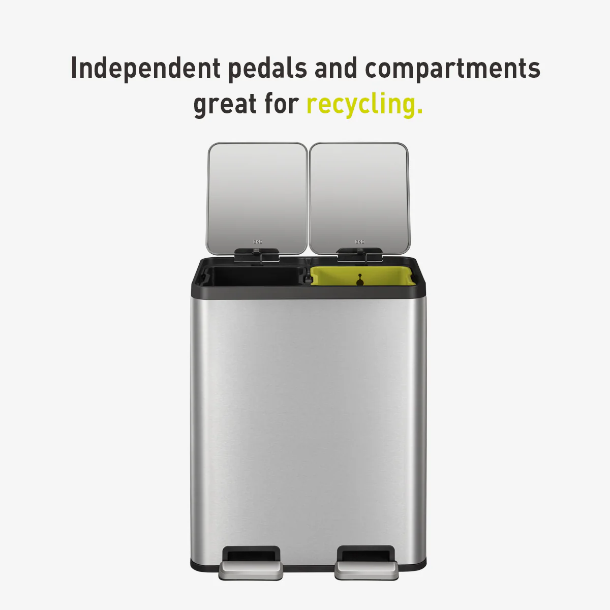 Ecocasa Recycling Pedal Bin MT 30L+30L - Image 3