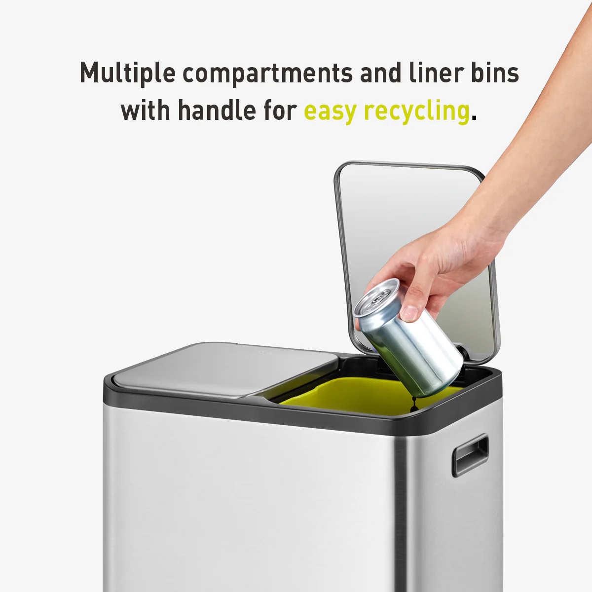 Ecocasa Recycling Pedal Bin MT 30L+30L - Image 5