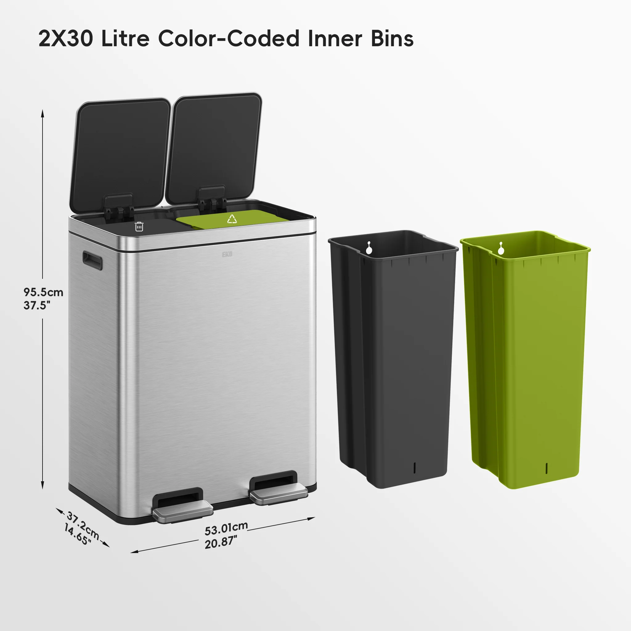 Edison Pedal Bin 30+30L - Image 4