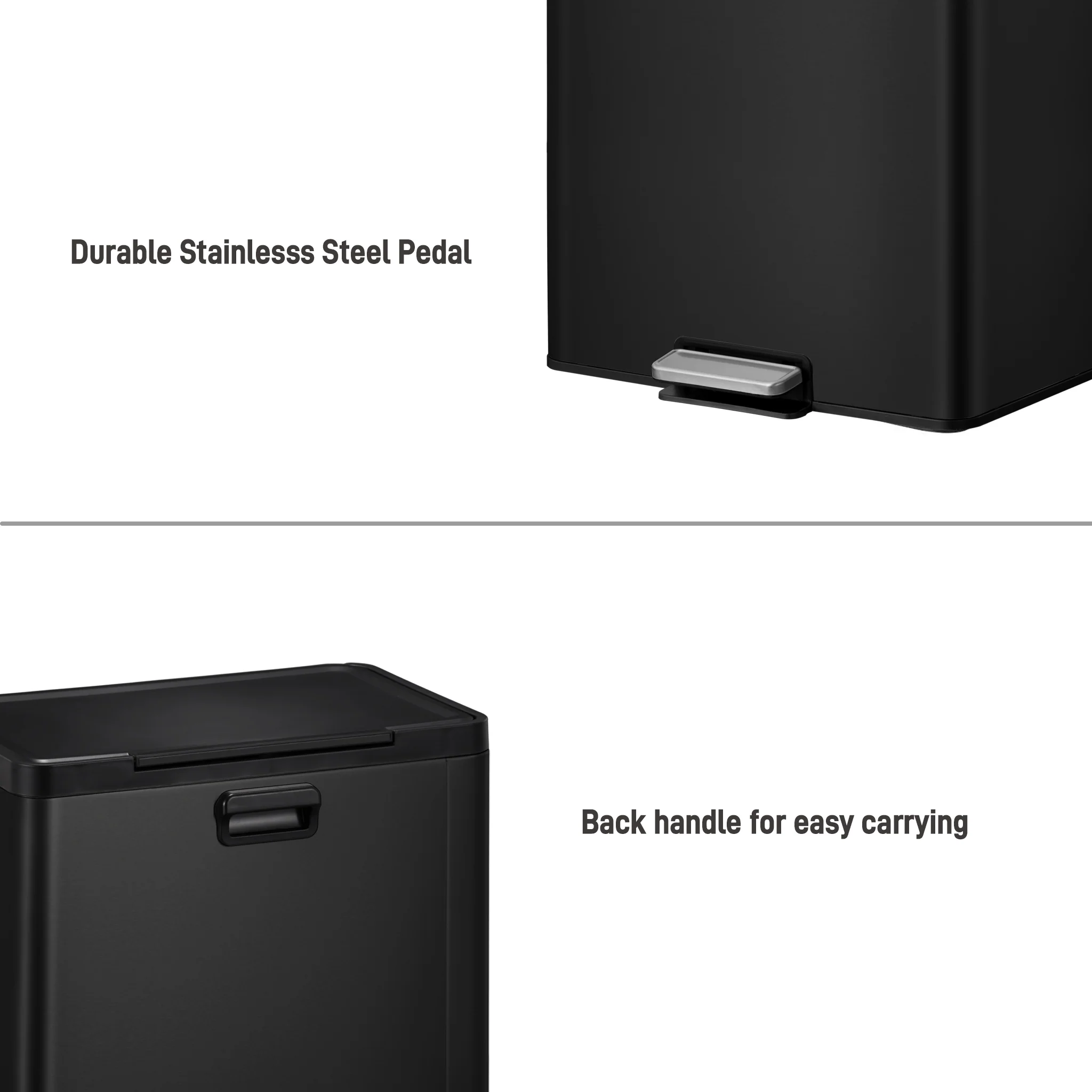 Essential Recycling Pedal Bin 20L+20L - Image 13