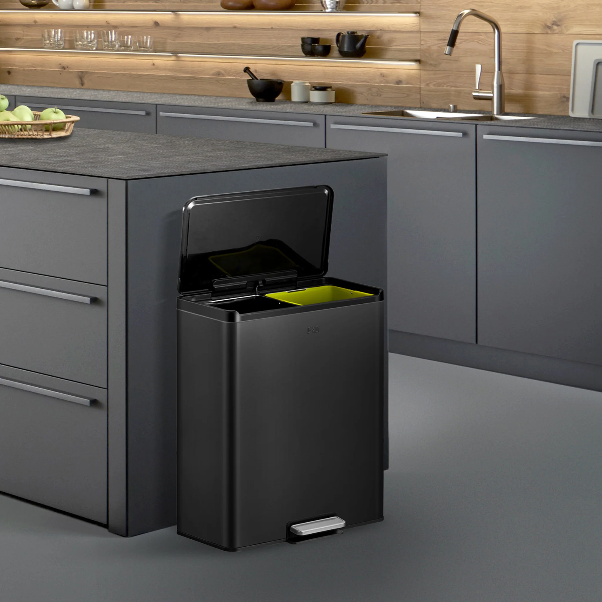 Essential Recycling Pedal Bin 20L+20L - Image 16