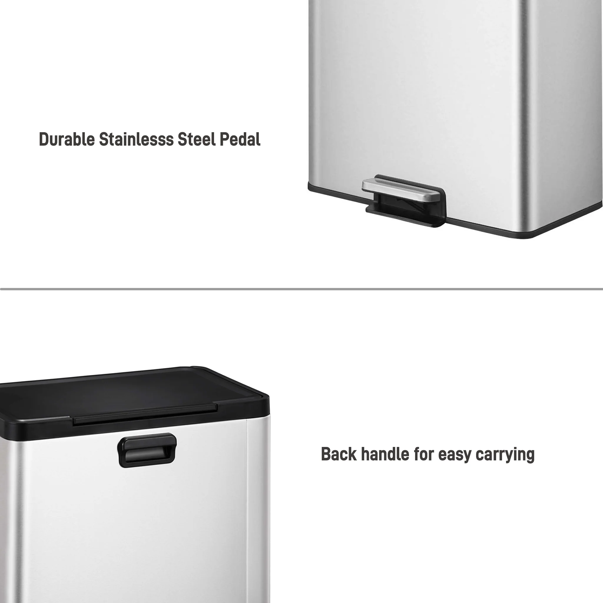 Essential Recycling Pedal Bin 20L+20L - Image 7