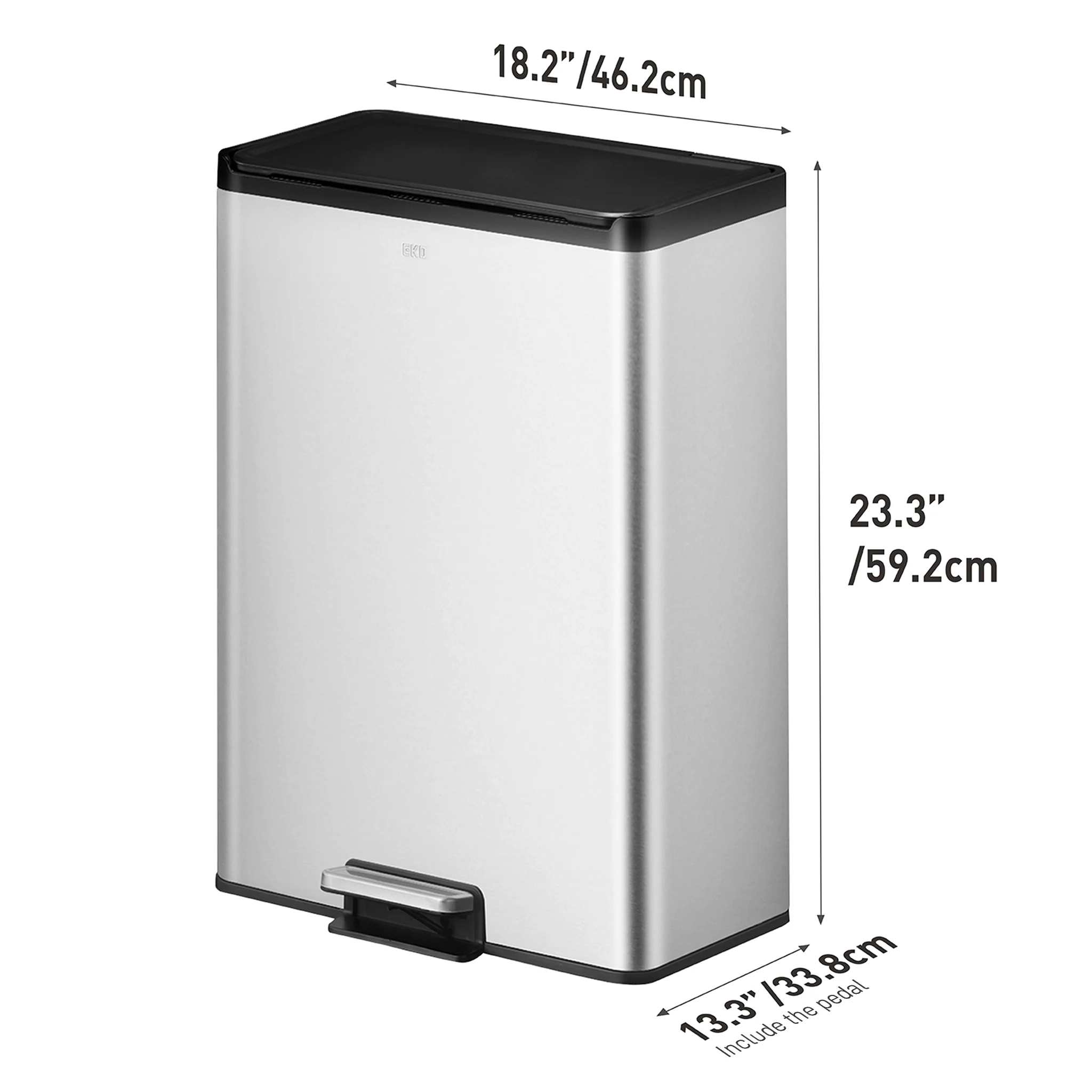 Essential Recycling Pedal Bin 20L+20L - Image 8