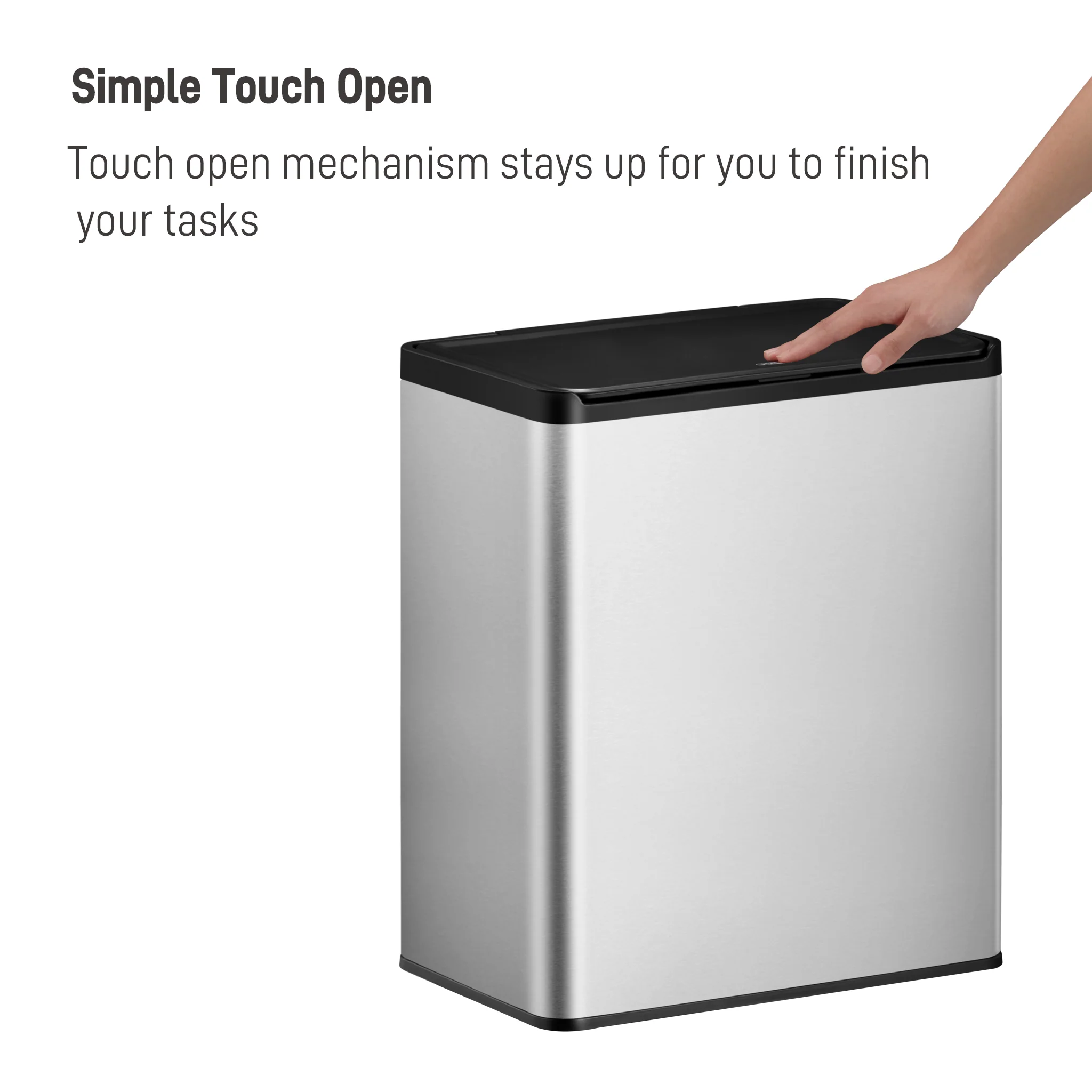 Essential Recycling Touch Bin 20L+20L - Image 6