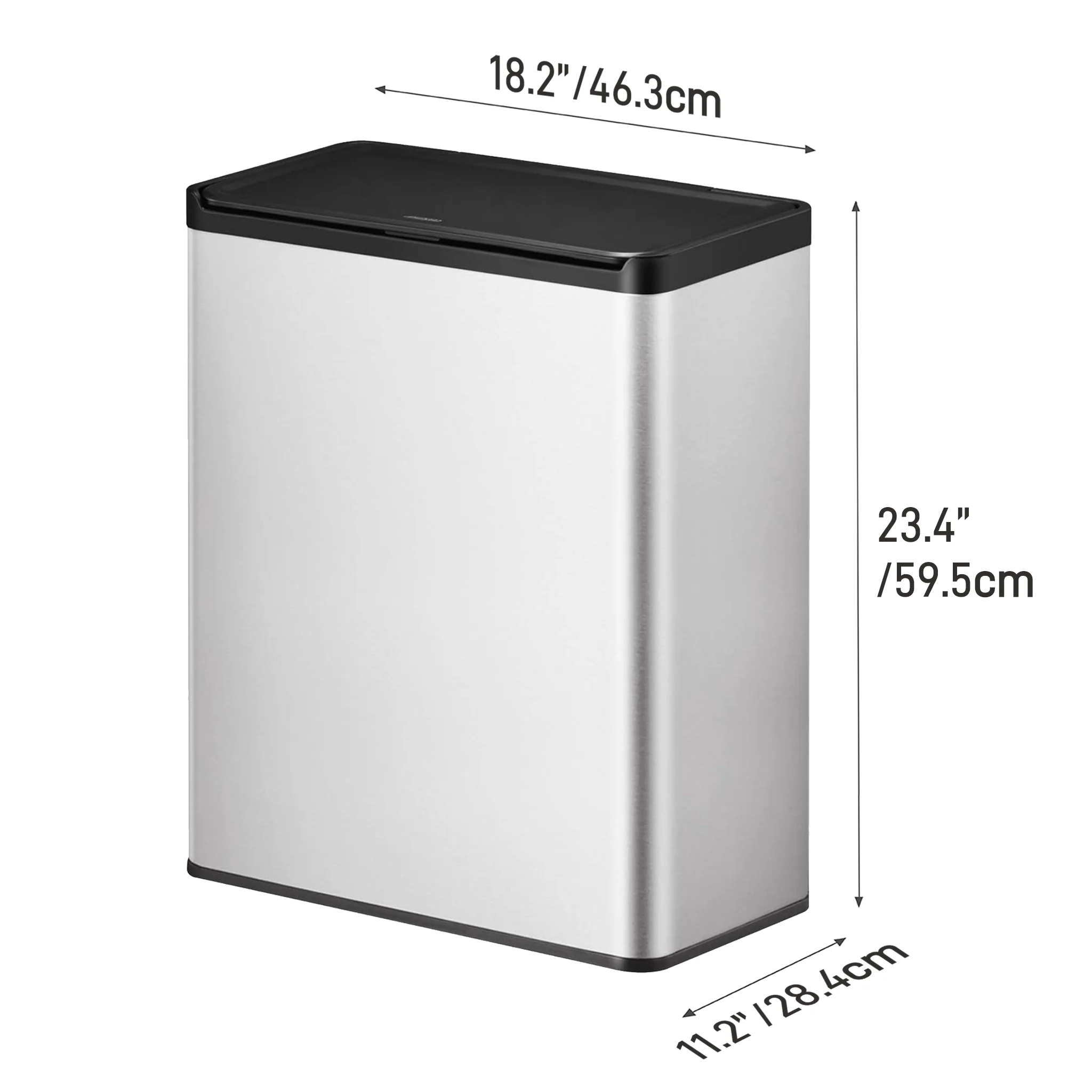 Essential Recycling Touch Bin 20L+20L - Image 7