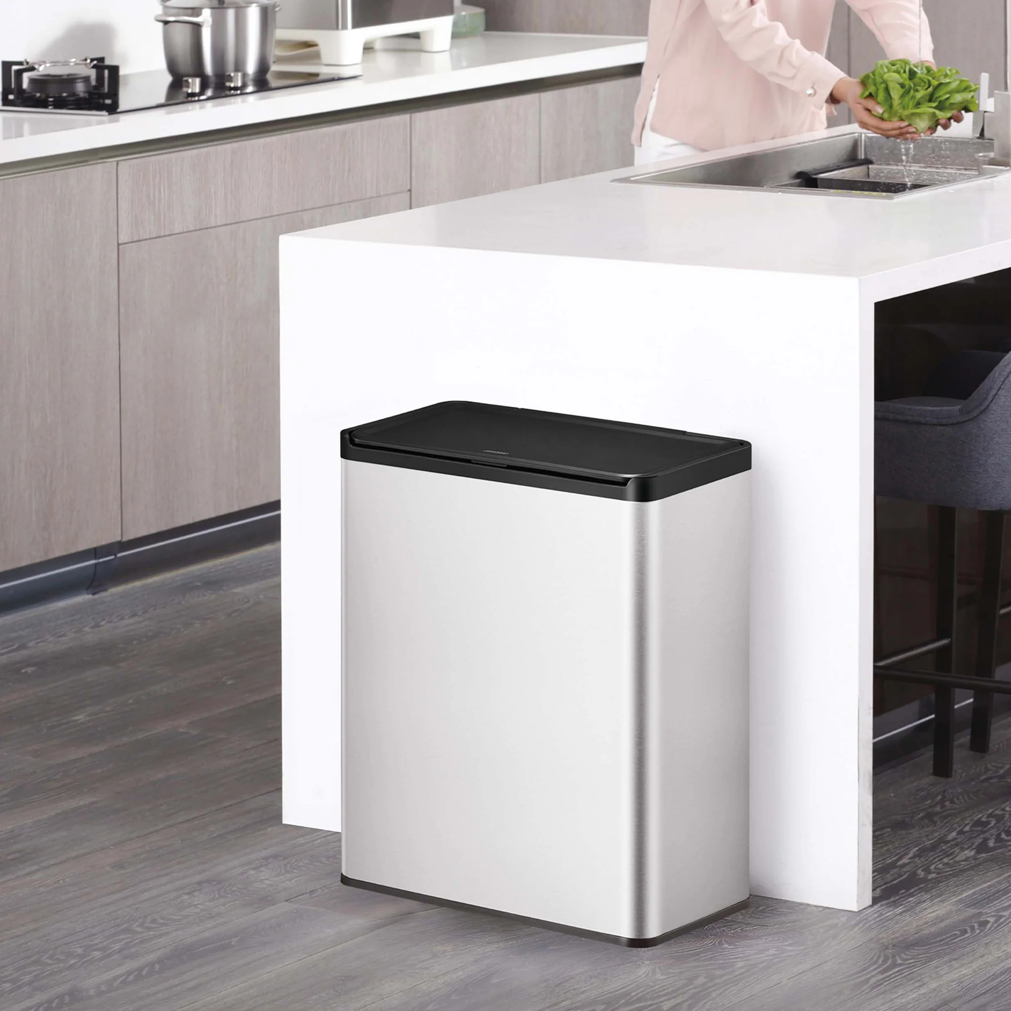 Essential Recycling Touch Bin 20L+20L - Image 8
