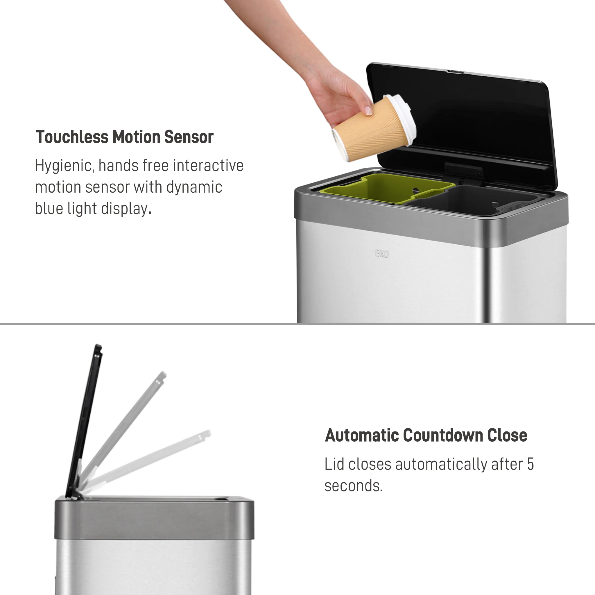 Mirage X Recycling Sensor Bin 20L+20L - Image 6
