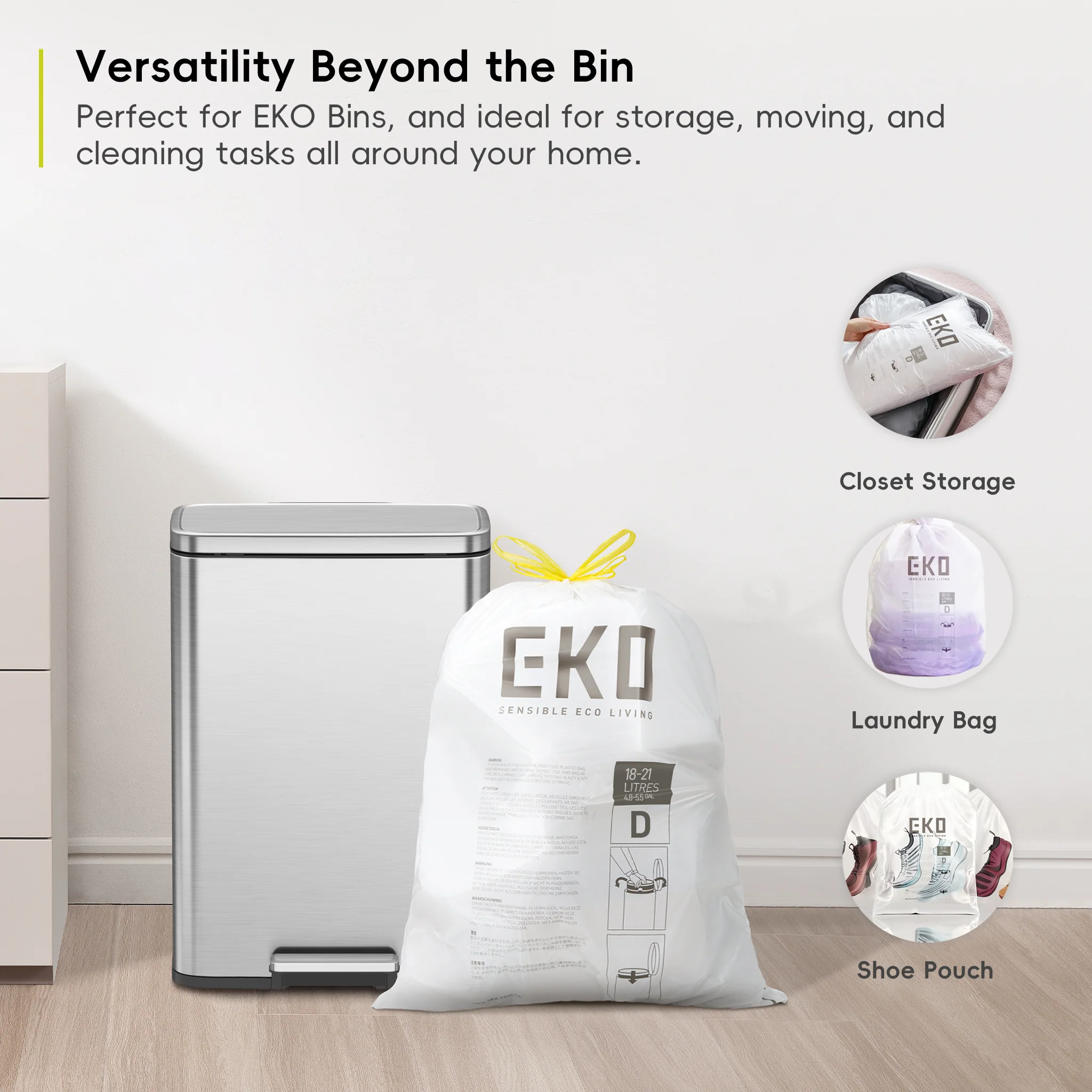 Size D Bin Liners 18L-21L, 20 bags - Image 6