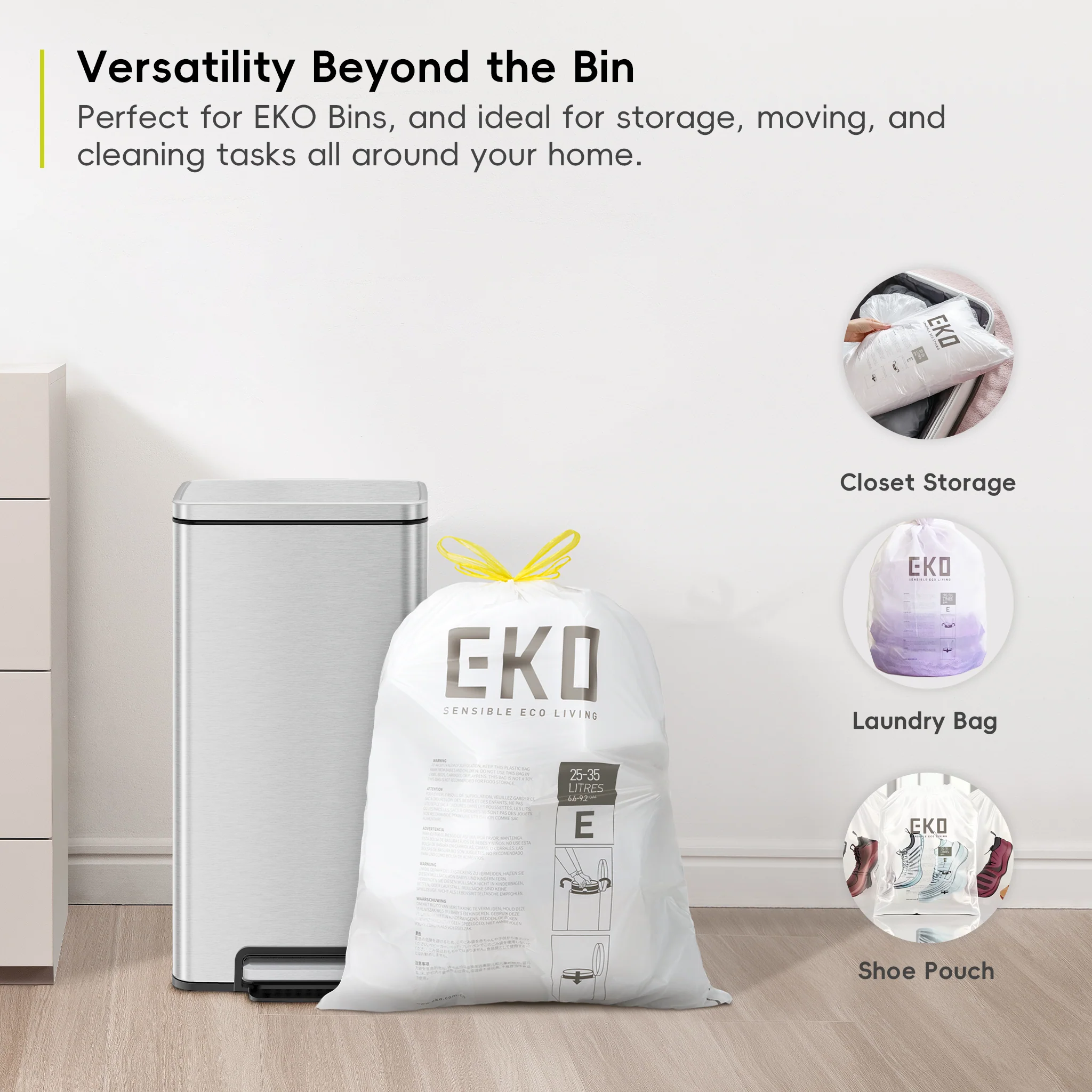 Size E Bin Liners 25L-35L, 12 bags - Image 7