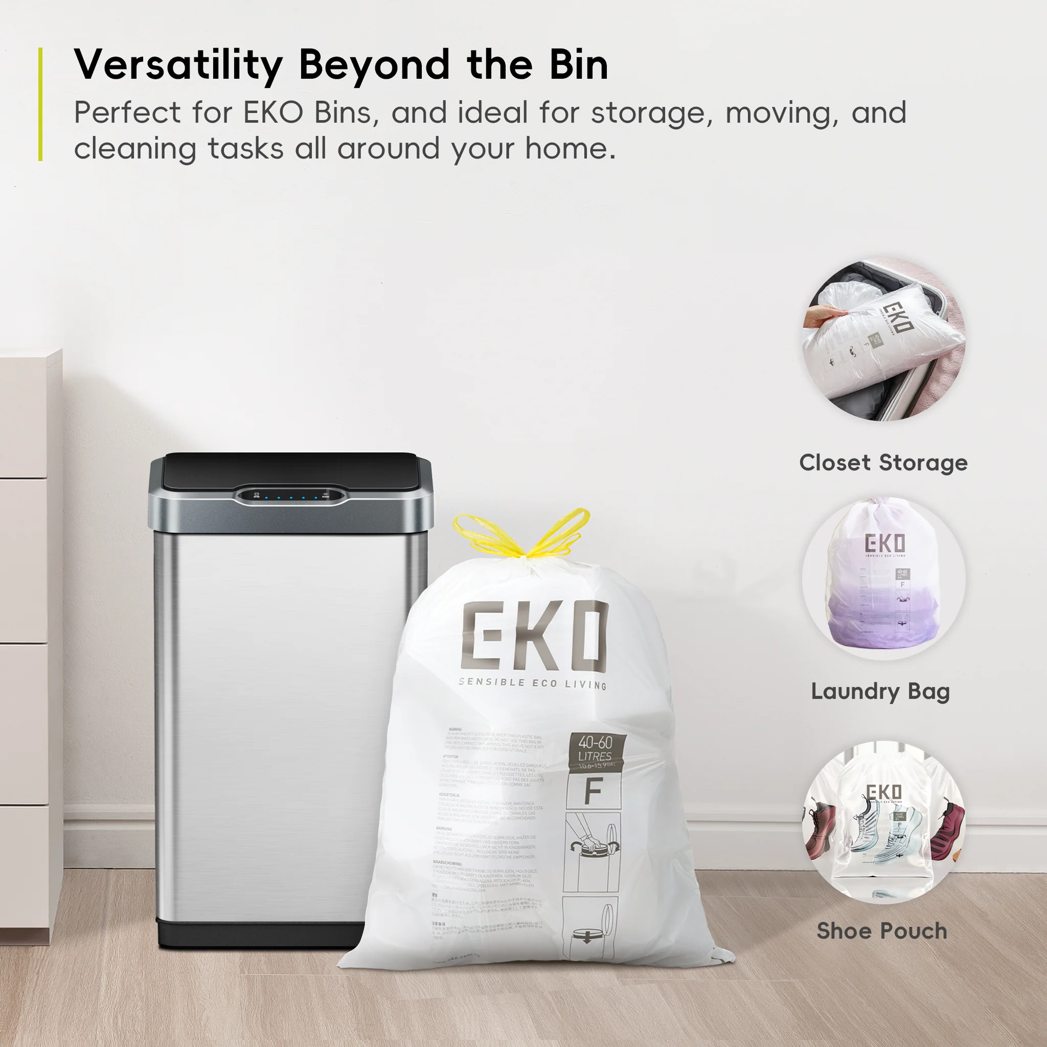 Size F Bin Liners 40L-60L, 12 bags - Image 6