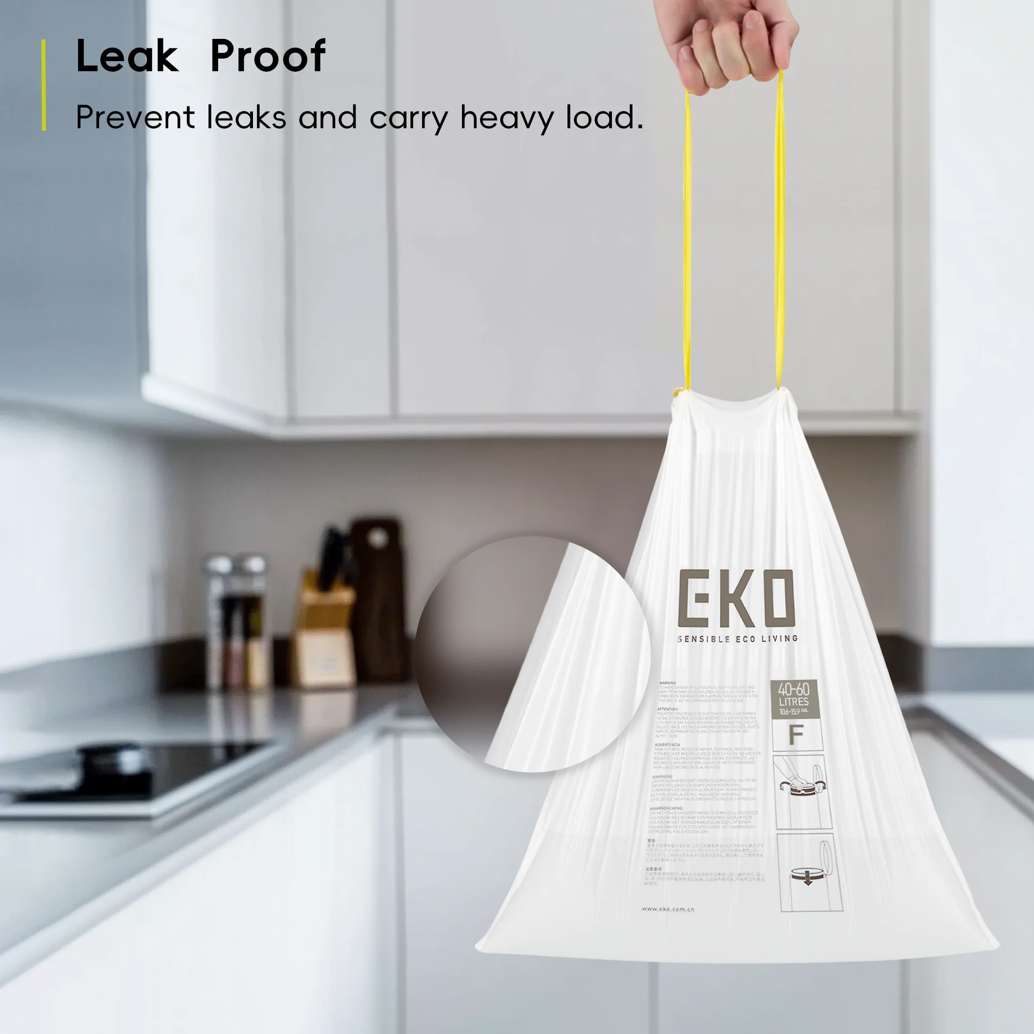 Size F Bin Liners 40L-60L, 12 bags - Image 7