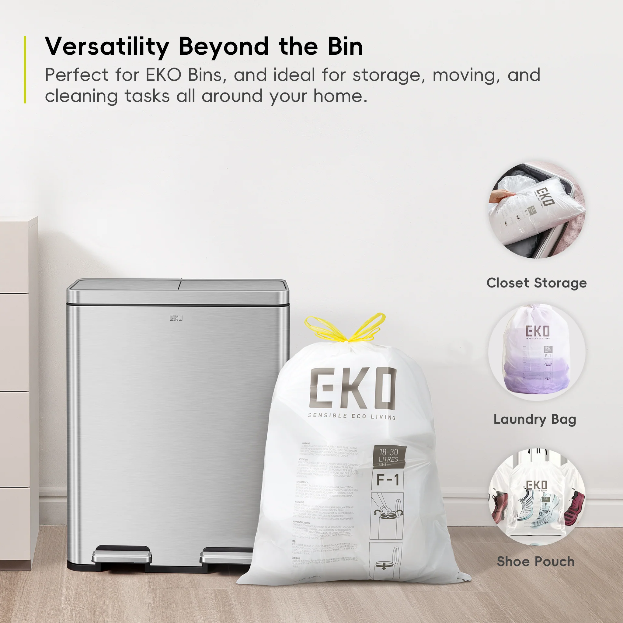 Size F-1 Bin Liners 18L-30L, 20 bags - Image 7