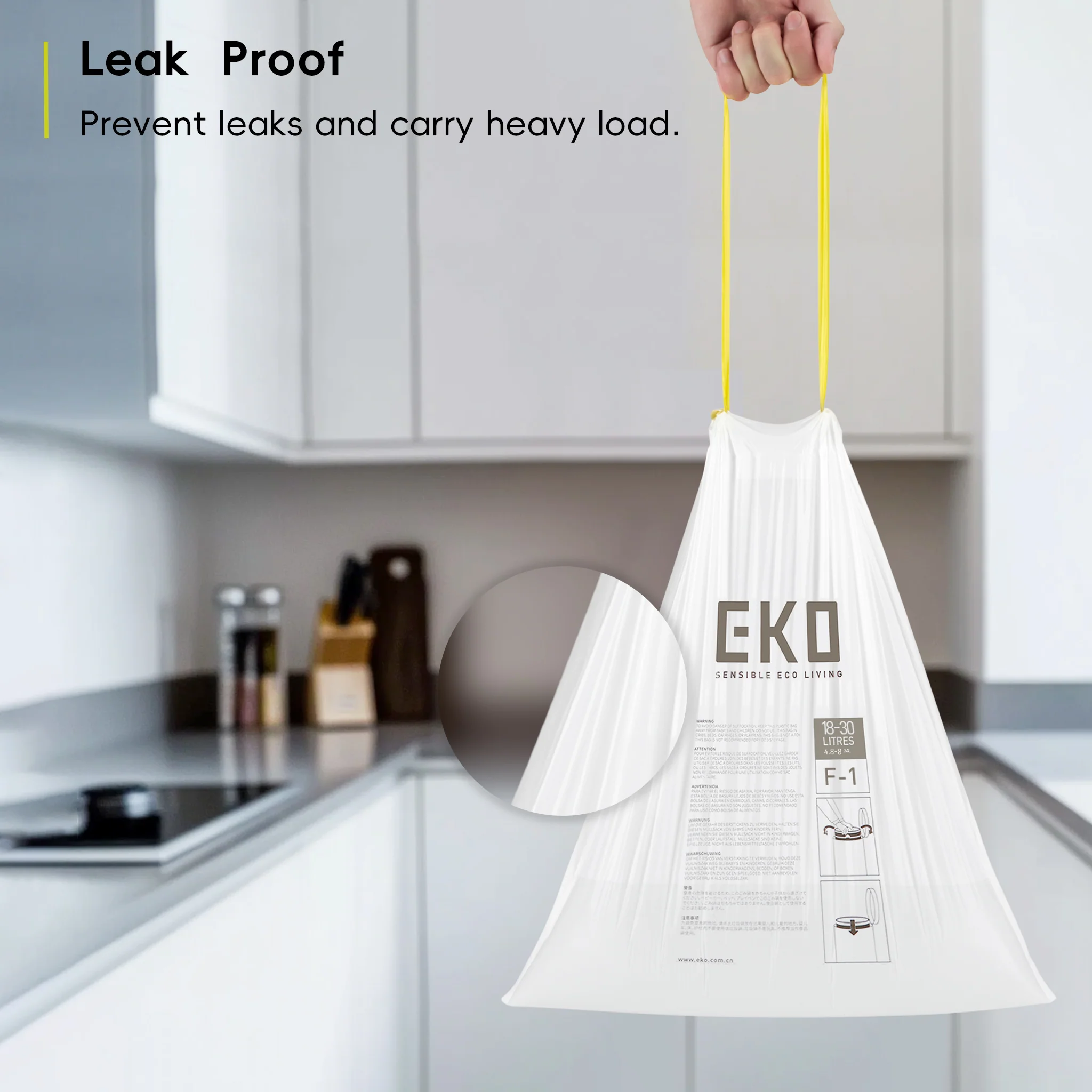 Size F-1 Bin Liners 18L-30L, 20 bags - Image 8