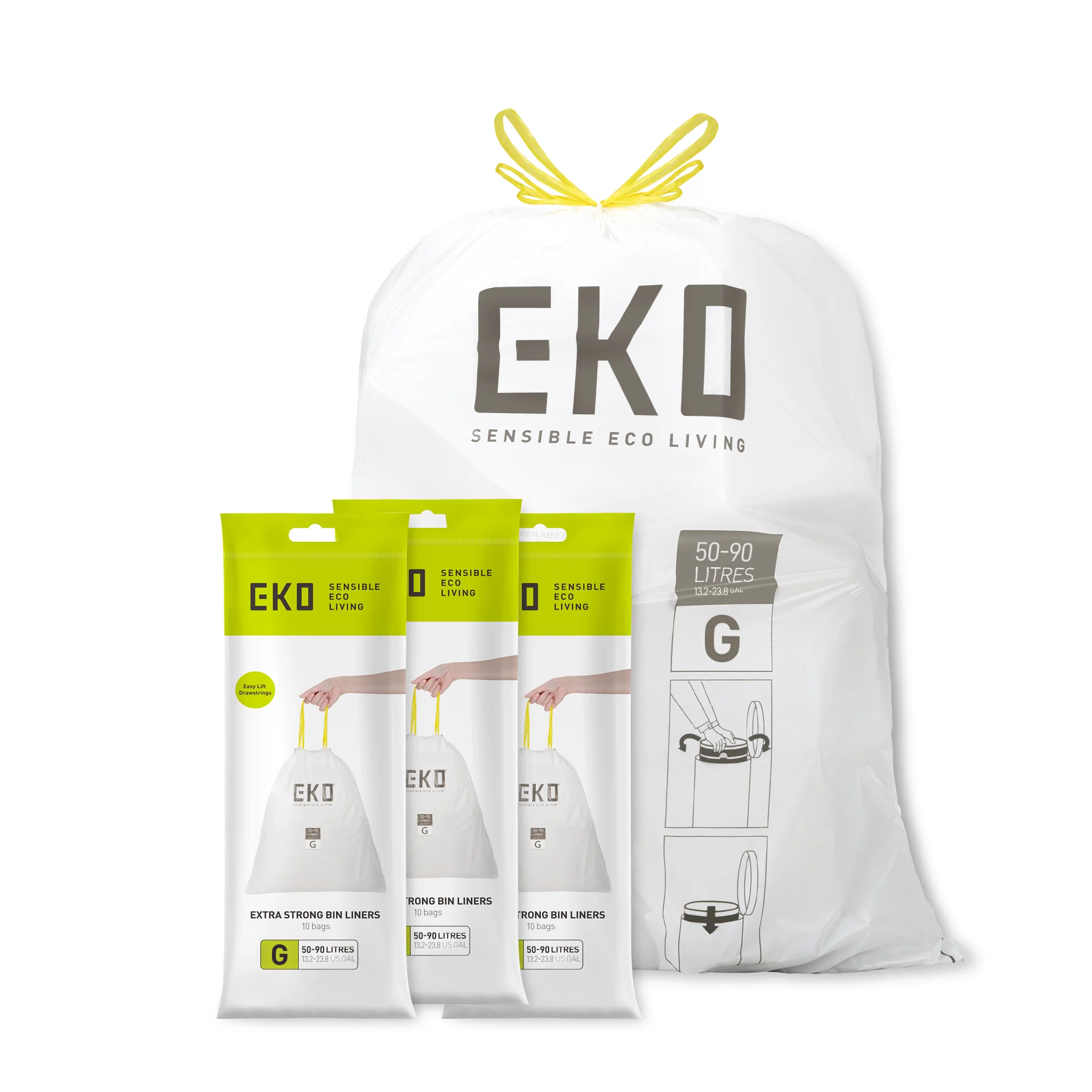 Size G Bin Liners  50L-90L, 10 bags - Image 10