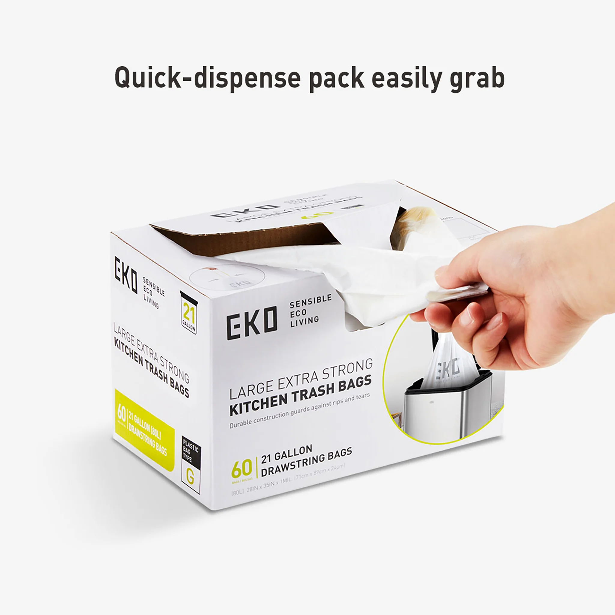 Size G Bin Liners  50L-90L, 10 bags - Image 12