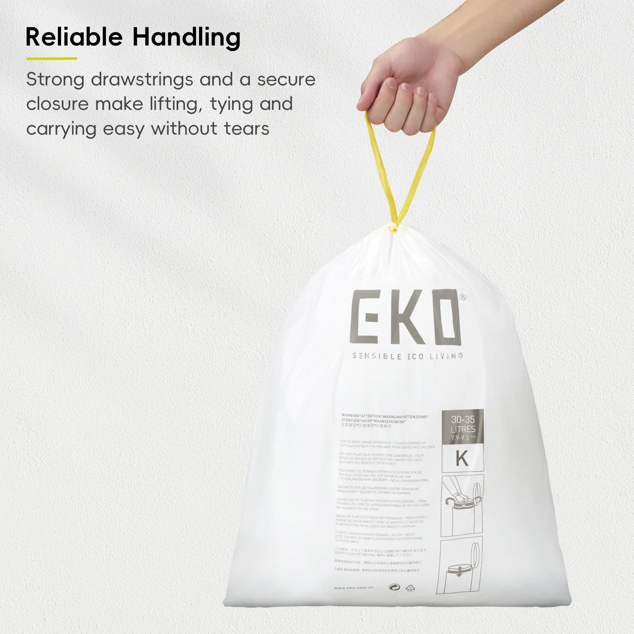 Size K Bin Liners 30L-35L, 12 bags - Image 4