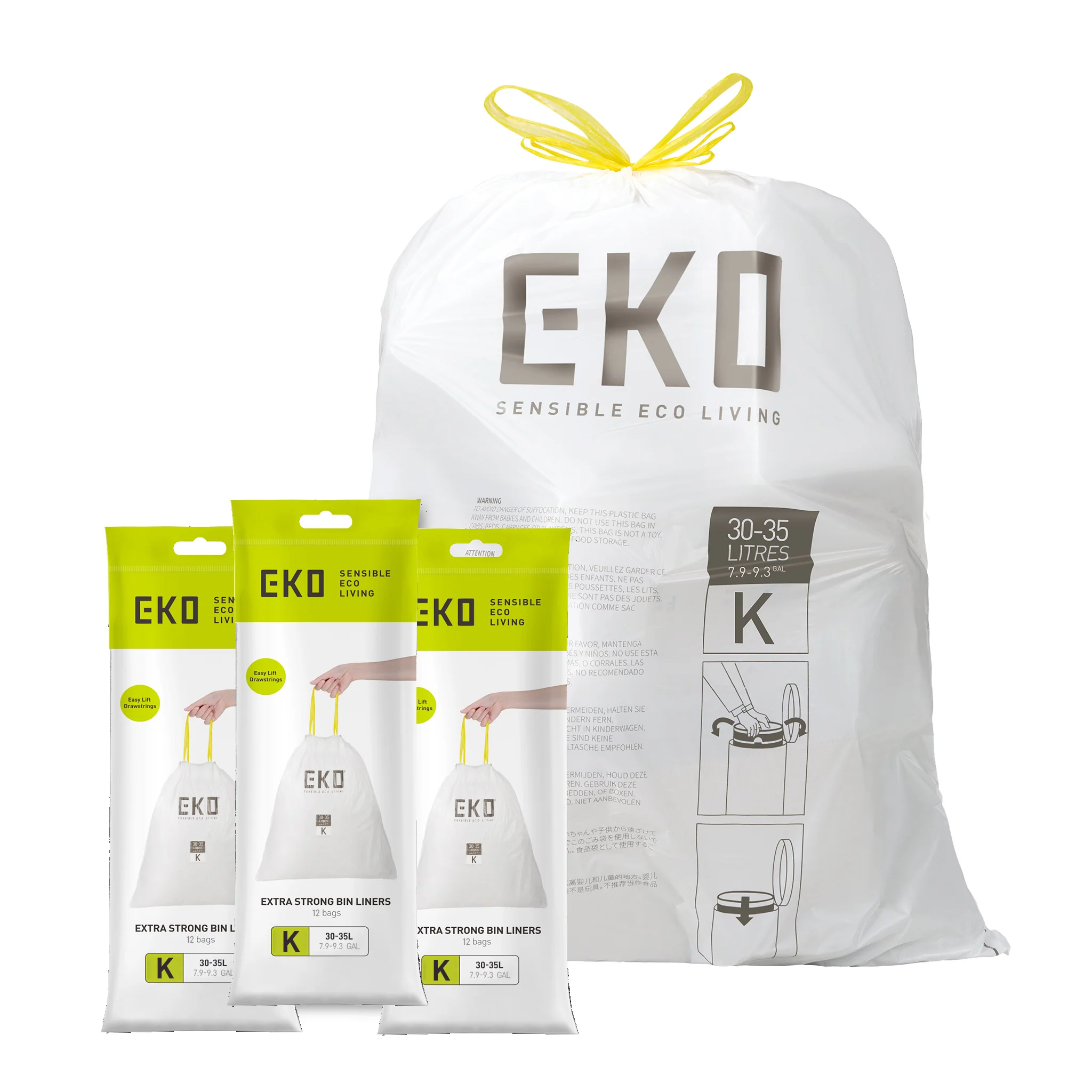 Size K Bin Liners 30L-35L, 12 bags - Image 9