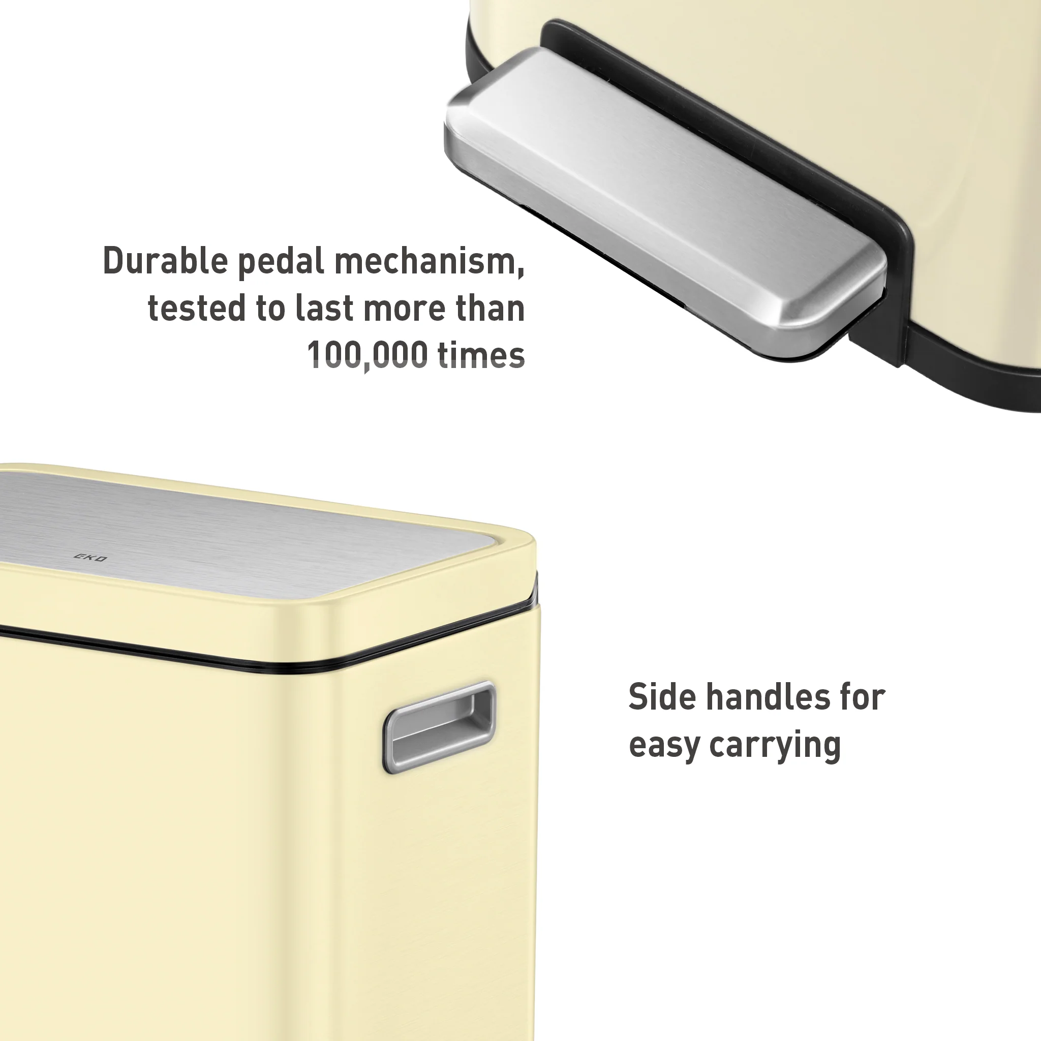 X Cube Recycling Pedal Bin 20L+20L - Image 13