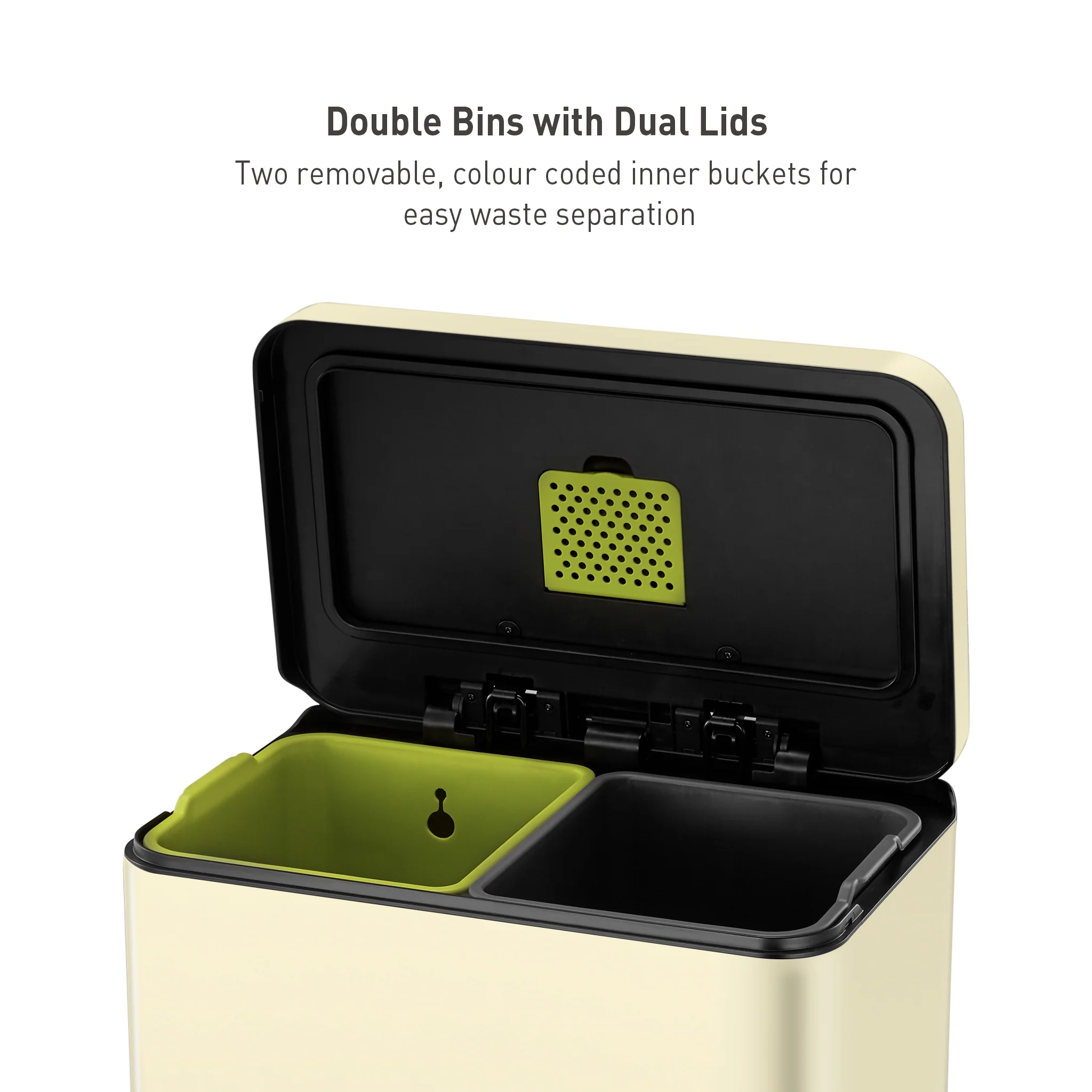 X Cube Recycling Pedal Bin 20L+20L - Image 14