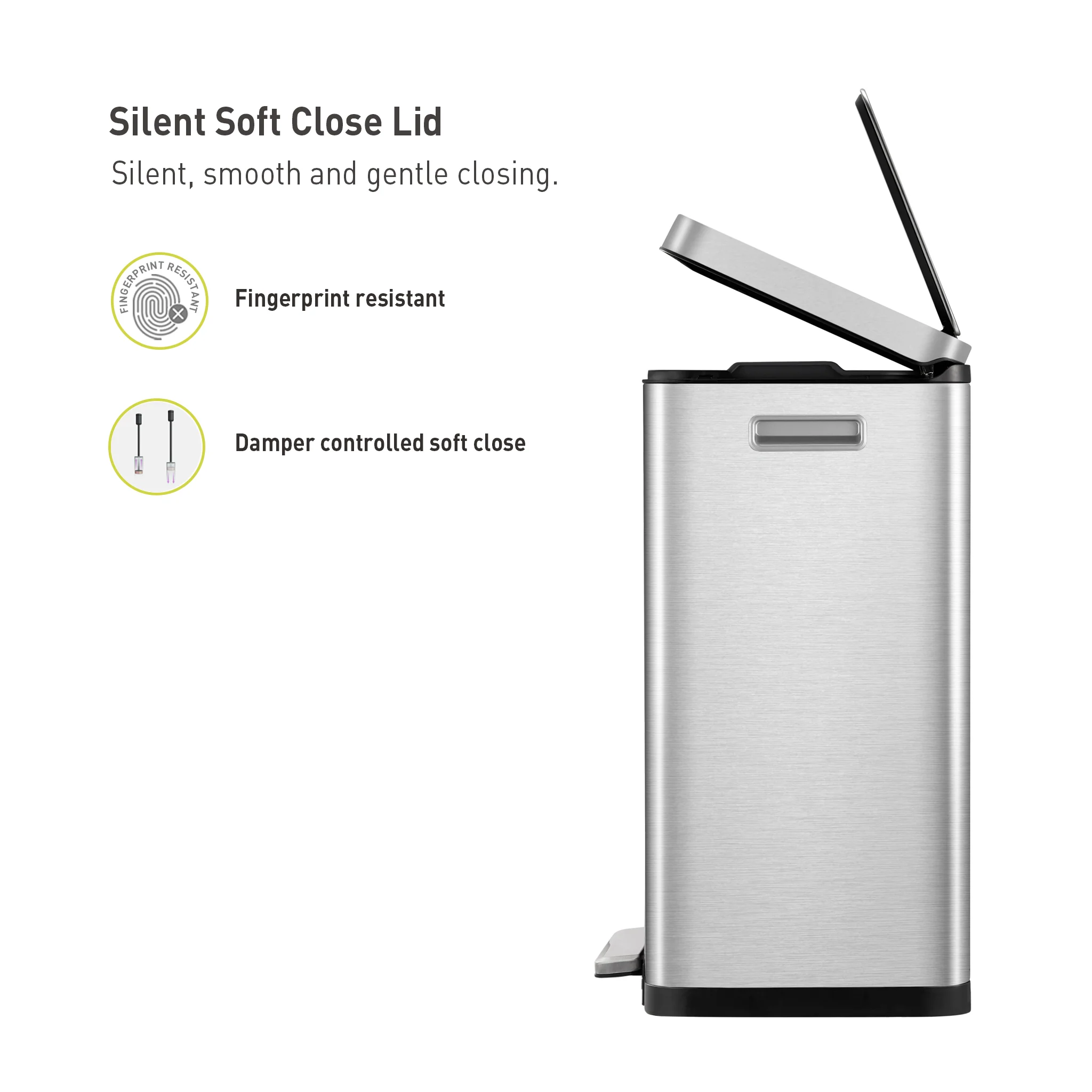 X Cube Recycling Pedal Bin 20L+20L - Image 3