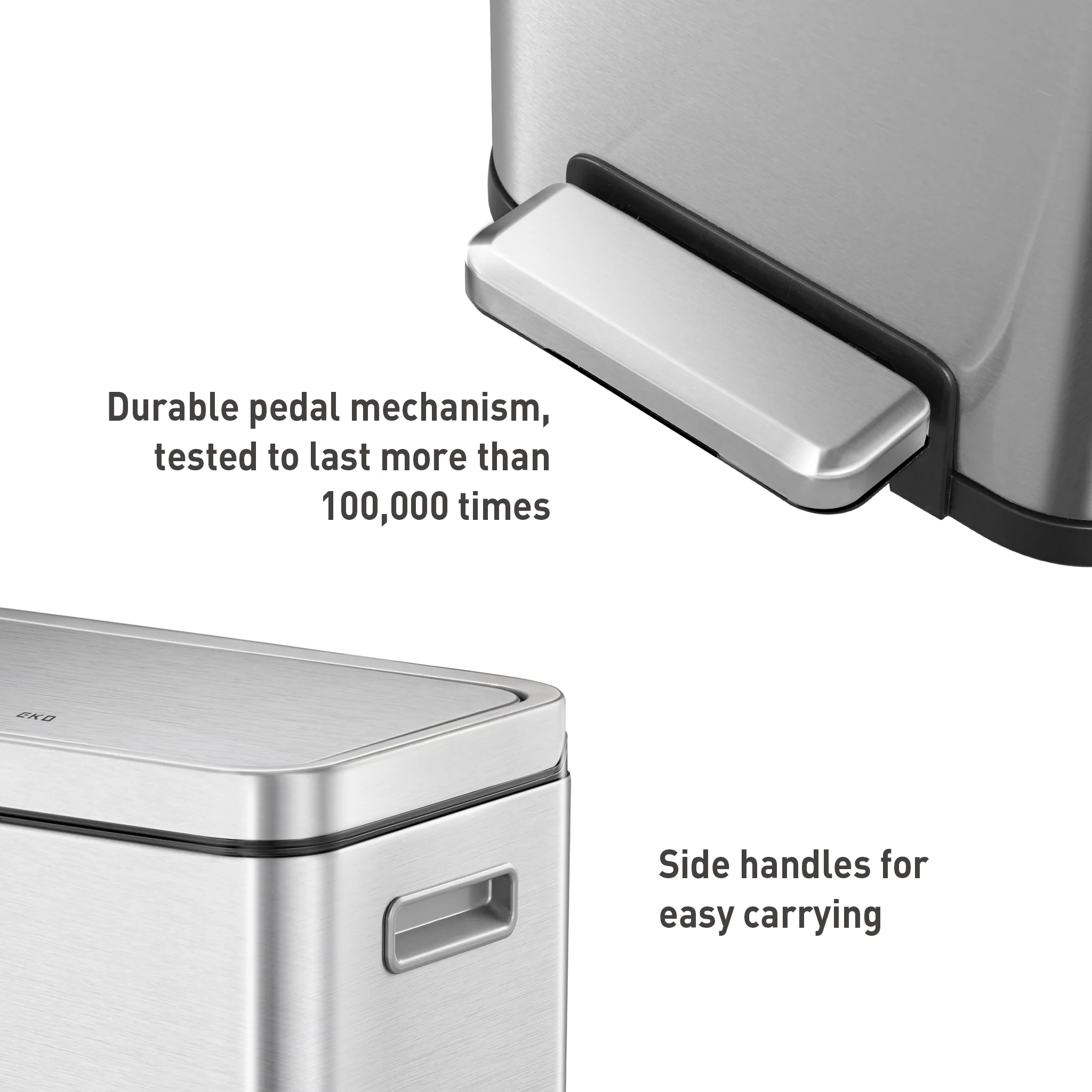 X Cube Recycling Pedal Bin 20L+20L - Image 4
